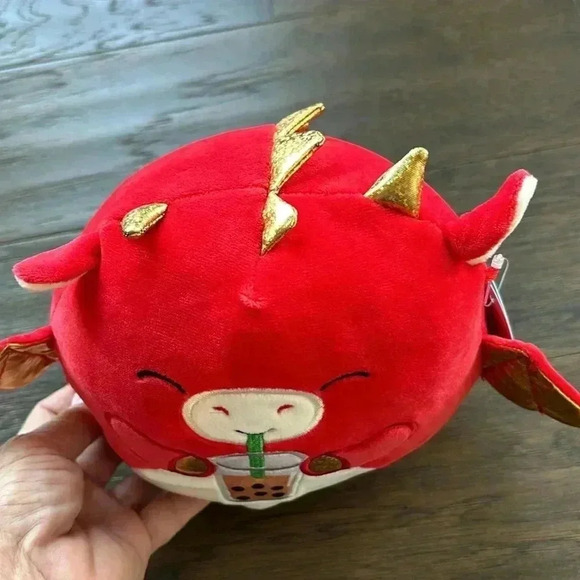 Squishmallows 8” Baiden the Red Dragon -Official Kellytoy NWT - Picture 12 of 12
